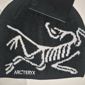 Arc'teryx Black Beanie with White Skeleton Logo